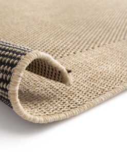 Tappeto da Esterno - Bask Frame Beige/Nero