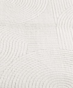 Tappeto rotondo morbido - Fuzz Waves crema - close up