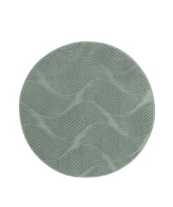 Tappeto rotondo morbido - Fuzz Whirl verde - overzicht