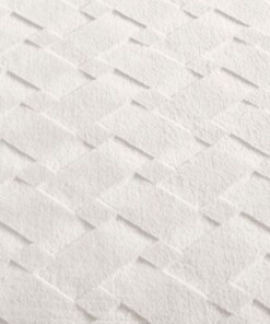 Tappeto rotondo morbido - Fuzz Karo crema - close up, thumbnail