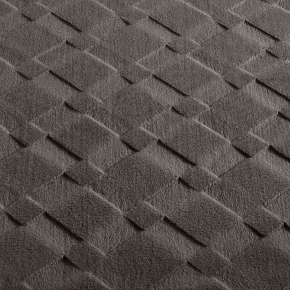 Tappeto morbido - Fuzz Karo antracite - close up Tappeto morbido - Fuzz Karo antracite - close up