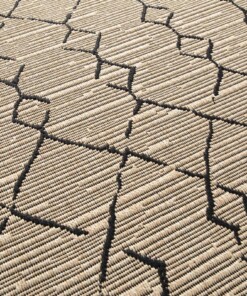 Tappeto da Esterno - Bask Taza Beige/Nero