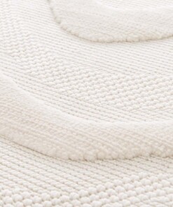 Tapetto Rotondo effetto Marmo - Elevé Marbe Avorio