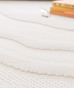 Tapetto Rotondo effetto Marmo - Elevé Marbe Avorio