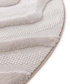 Tapetto Rotondo effetto Marmo - Elevé Marbe Tortora