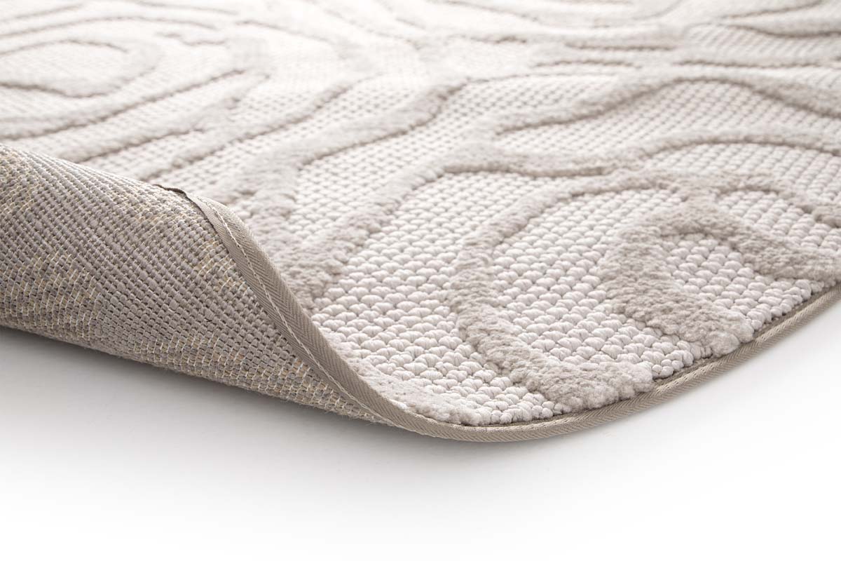 Tapetto Rotondo Floreale - Elevé Pétale Tortora Tapetto Rotondo Floreale - Elevé Pétale Tortora