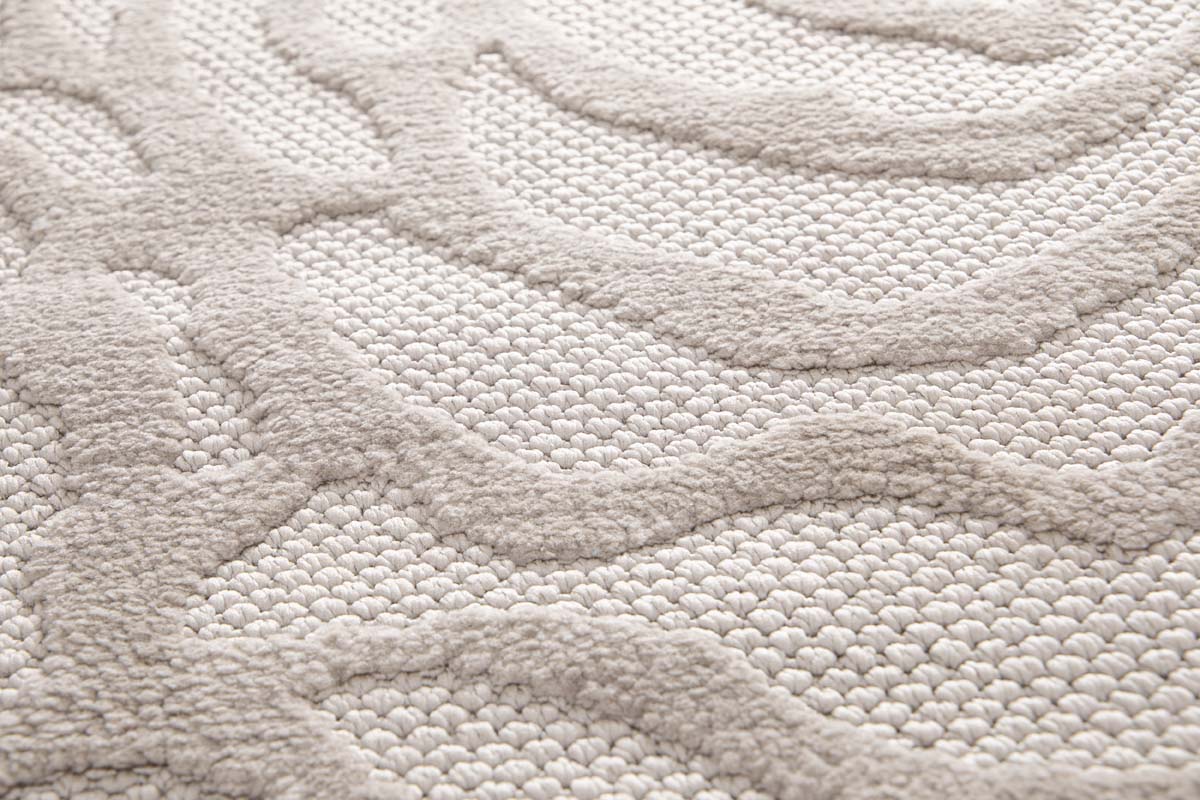 Tapetto Rotondo Floreale - Elevé Pétale Tortora Tapetto Rotondo Floreale - Elevé Pétale Tortora