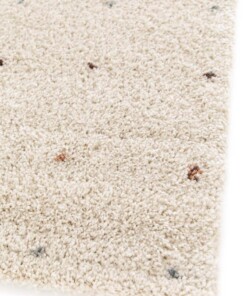 Tappeto a Pelo Lungo - Dots Crema/Multicolore