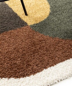 Tappeto a Pelo Lungo - Mirage Enclave Verde Oliva/Giallo