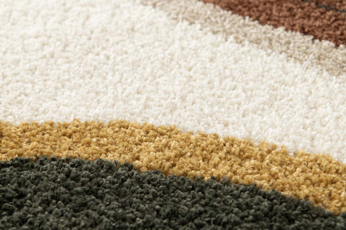 Tappeto a Pelo Lungo - Mirage Rivage Verde Oliva/Giallo Tappeto a Pelo Lungo - Mirage Rivage Verde Oliva/Giallo