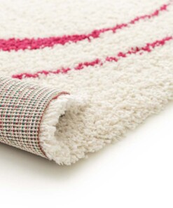 Tappeto a Pelo Lungo - Mirage Méandre Avorio/Lampone