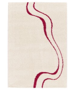 Tappeto a Pelo Lungo - Mirage Méandre Avorio/Lampone - overzicht