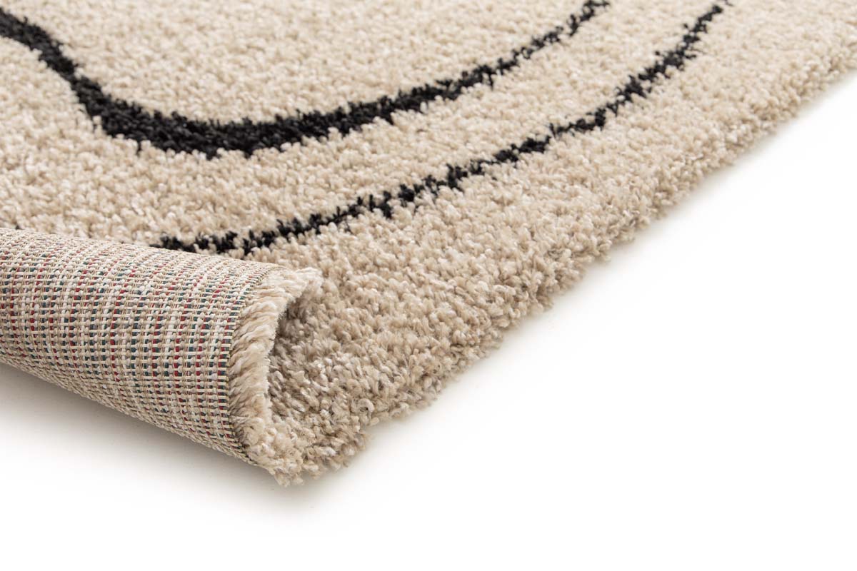 Tappeto a Pelo Lungo - Mirage Méandre Beige/Nero Tappeto a Pelo Lungo - Mirage Méandre Beige/Nero