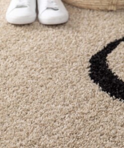 Tappeto a Pelo Lungo - Mirage Méandre Beige/Nero