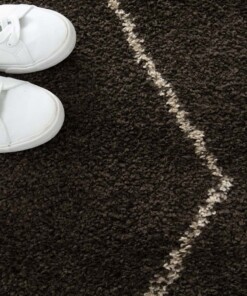 Tappeto Berbero - Atlas Grid Marrone Scuro