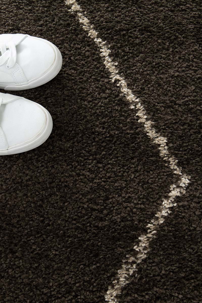 Tappeto Berbero - Atlas Grid Marrone Scuro Tappeto Berbero - Atlas Grid Marrone Scuro