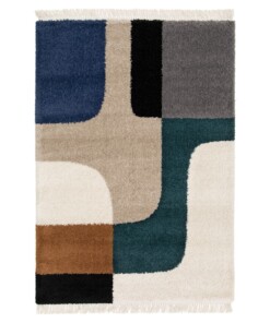 Tappeto Astratto - Atlas Forma Blu/Multicolore - overzicht