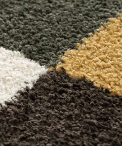 Tappeto Astratto - Atlas Forma Giallo Ocra/Verde