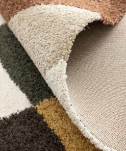 Tappeto Astratto - Atlas Forma Giallo Ocra/Verde