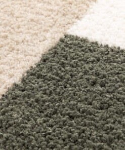 Tappeto Rotondo a Pelo Lungo - Mirage Axis Verde Oliva/Giallo