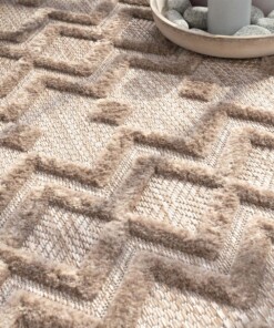 Tappeto interno esterno - Nore beige - close up, thumbnail