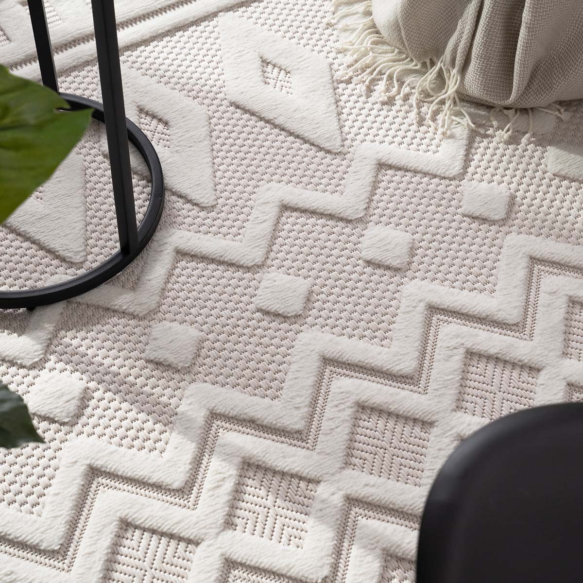 Tappeto interno esterno - Nore bianco - close up Tappeto interno esterno - Nore bianco - close up