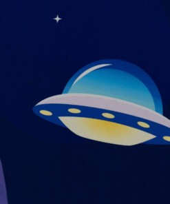 Tappeto bambini universo - Lumi multi - close up, thumbnail