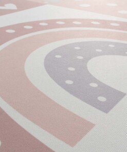 Tappeto bambini arcobaleno - Lumi rosa chiaro - close up, thumbnail