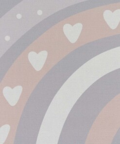 Tappeto bambini arcobaleno - Lumi rosa chiaro - close up, thumbnail
