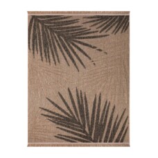 Tappeto juta esterno - Palms beige/nero - overzicht, thumbnail