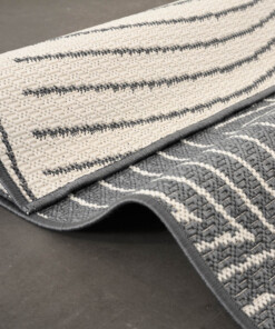 Tappeto da esterno Foglie - Flip Leaf Grigio - close up, thumbnail