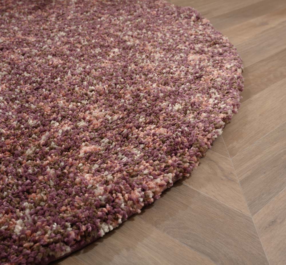 Tappeto rotondo pelo lungo - Blend rosa - close up Tappeto rotondo pelo lungo - Blend rosa - close up