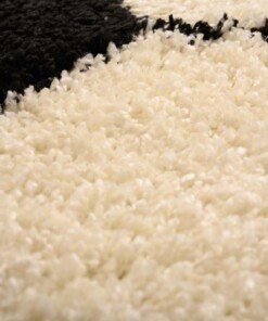 Tappeto calcio rotondo - Sports crema/nero - close up, thumbnail