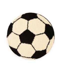 Tappeto calcio rotondo - Sports crema/nero - overzicht