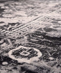 Tappeto lavabile lavatrice - Leona nero - close up, thumbnail