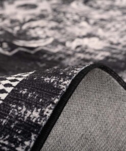 Tappeto lavabile lavatrice - Leona nero - close up, thumbnail