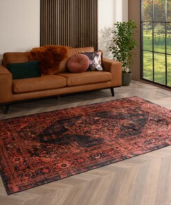 Tappeto lavabile lavatrice - Leona rosso - sfeer