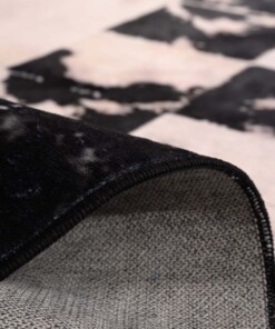 Tappeto lavabile lavatrice - Rosalie bianco/nero - close up, thumbnail