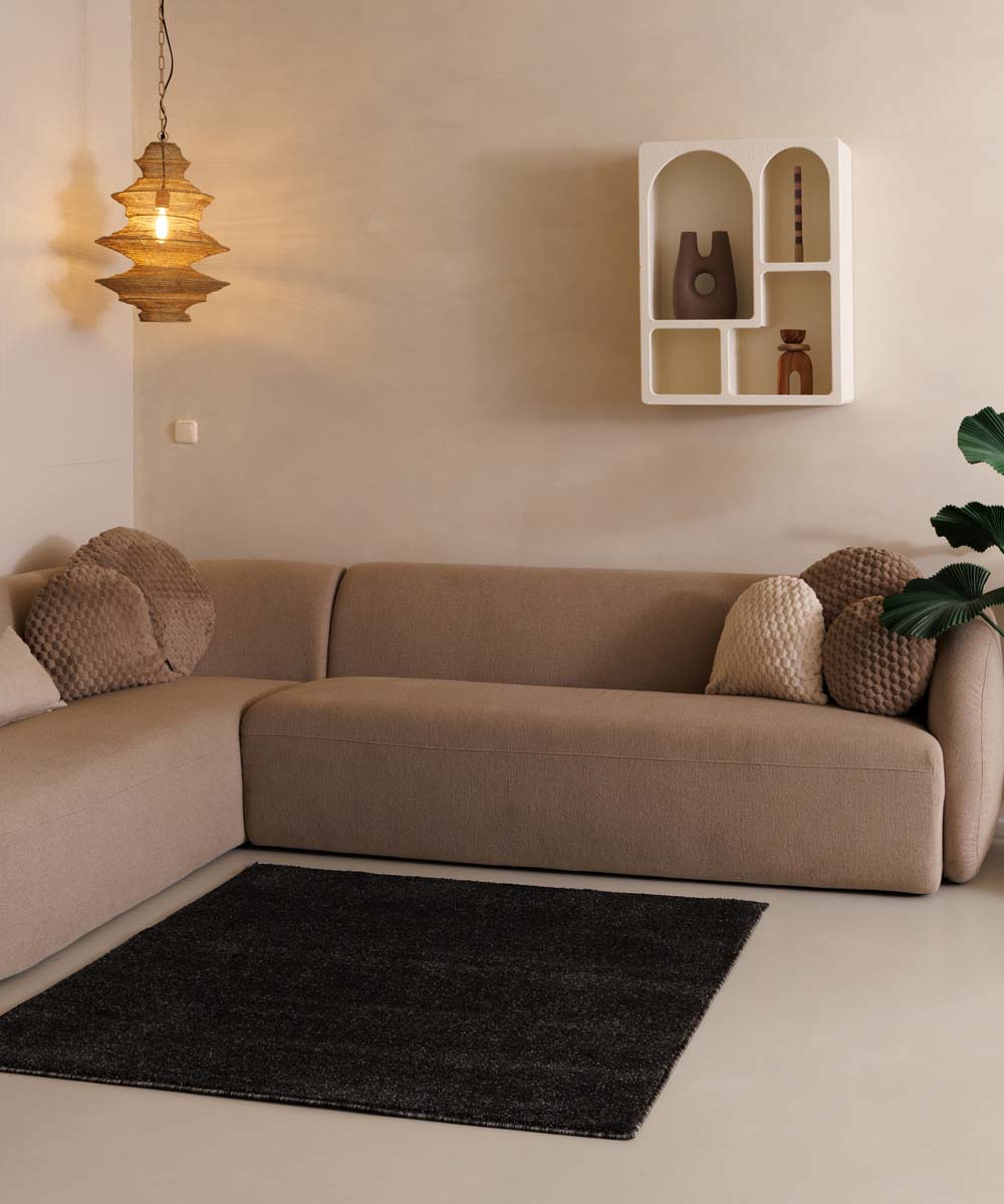 Tappeto quadrato a pelo raso Fine - Antracite Tappeto quadrato a pelo raso Fine - Antracite