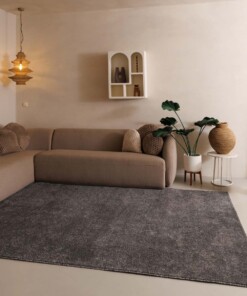 Tappeto a pelo raso Fine - Grigio