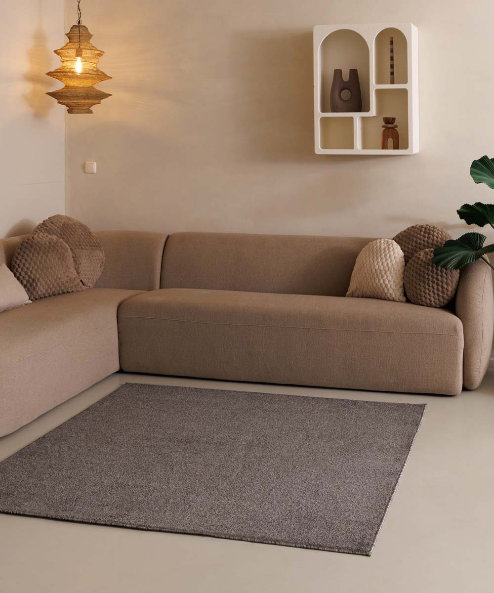 Tappeto quadrato a pelo raso Fine - Grigio Tappeto quadrato a pelo raso Fine - Grigio