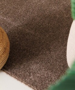 Tappeto quadrato a pelo raso Fine - Moka