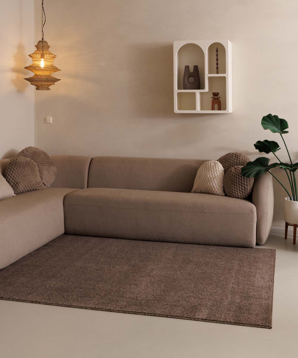 Passatoia a pelo raso Fine - Moka - sfeer Passatoia a pelo raso Fine - Moka - sfeer