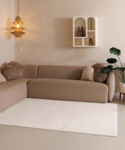 Tappeto a pelo raso Fine - Champagne