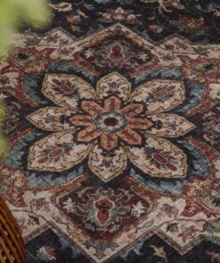 Tappeto da esterno vintage - Valenca Brio rosso/blu scuro