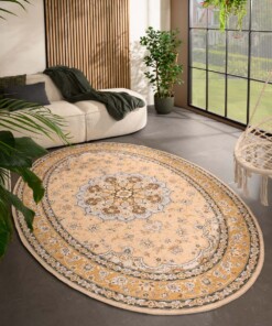 Tappeto da esterno vintage ovale - Valenca Nova giallo - sfeer