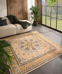 Tappeto da esterno vintage quadrato - Valenca Nova giallo - sfeer