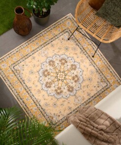 Tappeto da esterno vintage quadrato - Valenca Nova giallo - sfeer