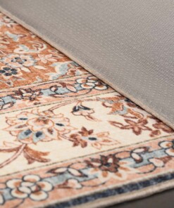 Tappeto da esterno vintage - Valenca Nova oro/blu - close up, thumbnail