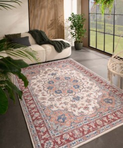 Tappeto da esterno vintage - Valenca Nova crema/rosso - sfeer